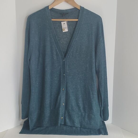 Lane Bryant Button Up Cardigan Long Line Size 10/12 NWT - Picture 1 of 9